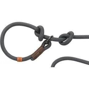 BE NORDIC retriever póráz - sötétszürke/barna L-XL: 1,70 m/13 mm